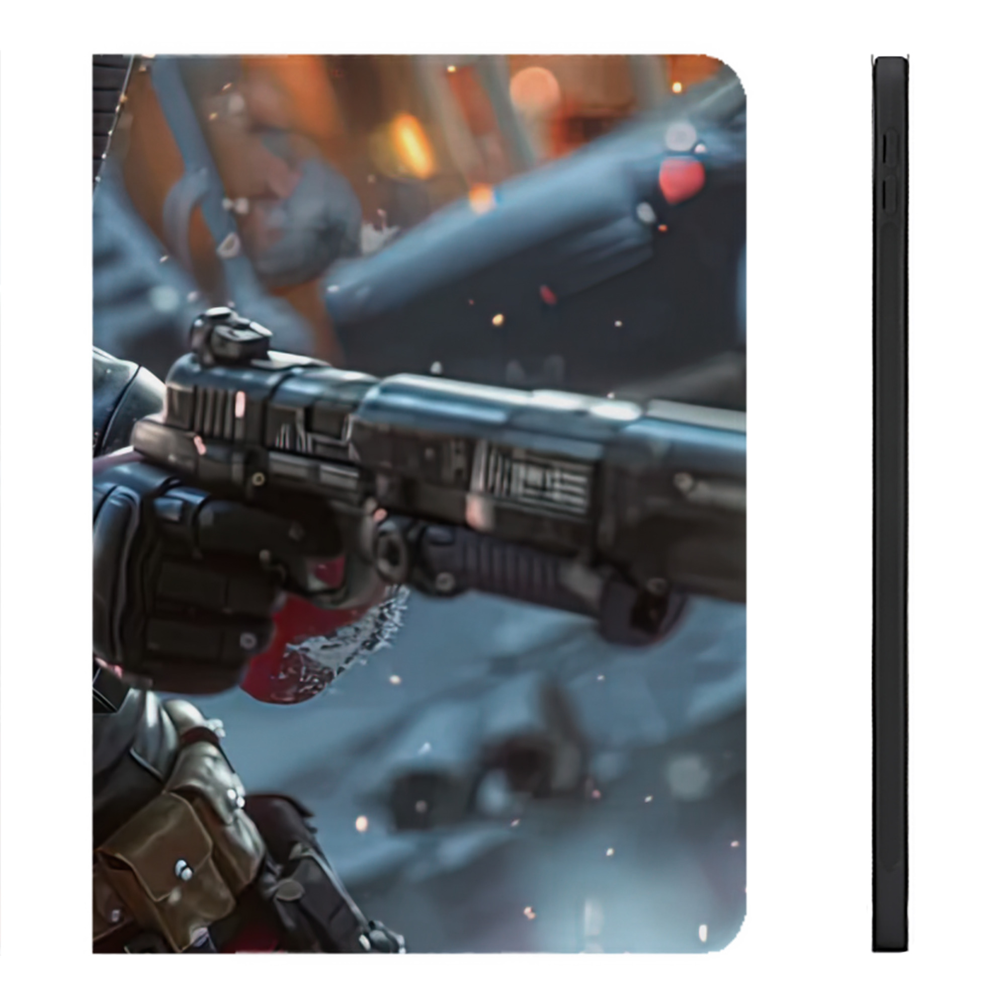 （画像用） Deadpool デッドプール IPadケース ペンホルダー付き ブックスタイルデザイン